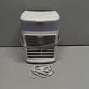 Portable Air Conditioner, 2200mAh Rechargeable 3 Powerful Speeds Mini Air Conditioner, LARGE WATER TANK Evaporative Air Cooler, Personal Space Cooler Humidifier, Small Portable AC Fan for Home