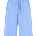 BTFBM Summer Outfits For Women 2026 Ribbed Sleeveless Tank Tops Wide Leg Pants 2 Piece Sets Lounge Set Clothing (Small, Light Blue)