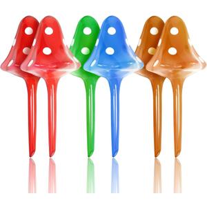 Plant Self Watering Globes Bulbs Planter Insert Automatic Plastic Watering Devices Plant Waterer Spikes for Indoor Outdoor,Self Irrigation System Lasts for One Week (7.7''3.4'', 6 Pack-4 colors)