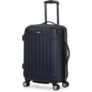 Kenneth Cole REACTION Renegade Luggage Expandable 8-Wheel Spinner Lightweight Hardside Suitcase, Navy Blue, 20-Inch Carry On