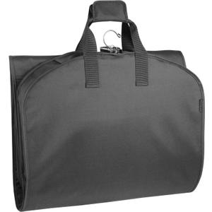 WallyBags 60 Premium Tri-Fold Travel Garment Bag with exterior pocket (Black)