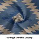 CXMEIFLY Boho Aztec Pillow Covers 22 x 22 Inch Set of 2 Western Native American Blue Beige Geometry Decor Throw Pillows Southwestern Outdoor Decorative Cushion Cases for Couch Bed Decorations