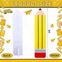 Threehoney 4ft Back to School Pencil Cardboard Cutouts Giant Jumbo Pencil Photo Prop Life Size Cutout Stand Decor for Welcome Back Pencils Decor First Day of Schools Teacher Party Decorations