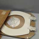 Mayfair Cameron Bone Toilet Seat, Non Slip Heavy Duty Wood, Easy Clean, Made in USA, Round