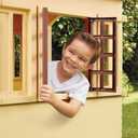 Little Tikes Cape Cottage Playhouse with Working Door, Windows, and Shutters - Tan, Toddlers Ages 2+ Years, Small