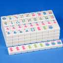 American Mahjong Set 166 Mahjong Tiles Ivory Color American Mahjong Game Set 1.2-inch Mahjong Set