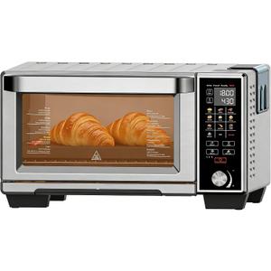 Bakers' Oven, 11-in-1 Max XL Large 30-Quart Smart Toaster Oven with Steam Function,Stainless Steel Countertop Air Fryer Ovens, Suitable for 12-inch Pizza, 4 Accessories Included, 20.52"d X 17.02"w X 12.01"h