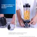 UTALENT Cordless Portable Blender, 25 oz removable Vessel, 700W Personal Blender, For-Smoothies, Ice Crush, 4 Programs, Leakproof-Lid & Sip Spout, USB-C Rechargeable, Dishwasher Safe Parts, Black