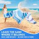 Everlasting Comfort Large Beach Blanket Waterproof & Sandproof - 128 x 108 /10.7ft x 9ft - Lightweight Picnic Mat, Camping Necessities for 10 People - Accessories for Outdoor Festivals - Blue