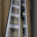 Gold Crystal Bathroom Vanity Lights, 4 Lights Bathroom Lighting Fixtures Over Mirror Modern Gold Crystal Bath Wall Light with Square Shade