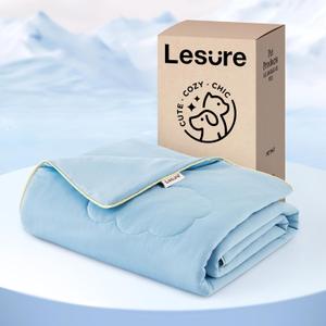 LE SURE Premium Cooling Blankets for Medium Dogs - Washable Dog Cooling Throw Blanket with Q-MAX>0.4Durable Self Cooling Pet Mat for Cat, Soft Cooling Summer Blanket for Hot Weather, Blue, 30x40