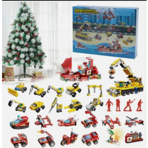Christmas Advent Calendar 24 Days Countdown Truck Toys Cars Gifts for Boys Girls, Pack 2