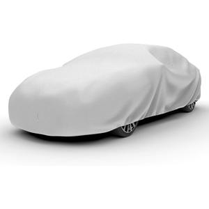 Budge Lite Car Cover, Indoor Protection, Breathable Dustproof Cover, Fits Compact Cars & Sedans up to 157 Inches, Gray, Size 1
