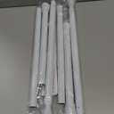 2Pcs Tension Curtain Rods for Windows 28 to 48 Inch, 7/8 Diameter Spring Loaded Curtain Rod Adjustable Small Curtain Rods No Drilling Tension Rod for Door, Bathroom, Kitchen, White