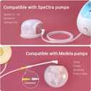 Hands-Free Wearable Breast Milk Collection Cups, Caracups Compatible with Medela & Spectra S1 S2 9 Plus Breast Pumps, 27mm Silicone Flanges with 17/20/24mm Inserts (Collection Cups)