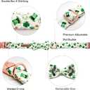 Lionheart glory Dog Bow Collar St. Patrick's Day Dog Collar for Medium Dogs, Adjustable Green Collars Lucky Clover Shamrock Dog Collar with Bowtie Pet Collar Bows (Medium (Pack of 1)