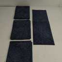 COSY HOMEER Edging Stair Treads Non-Slip Carpet Mat 28inX9in Indoor Stair Runners for Wooden Steps, Edging Stair Rugs for Kids and Dogs, 100% Polyester TPE Backing (4pc, Navy)