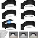 6-Pack Battery Operated Picture Light Magnetic Painting Light with 3 Lighting Modes,Remote and Dimmable Timer Art Display Light for Picture Artworking Frame Portrait,Wireless Wall Decor Puck Lights (Black)