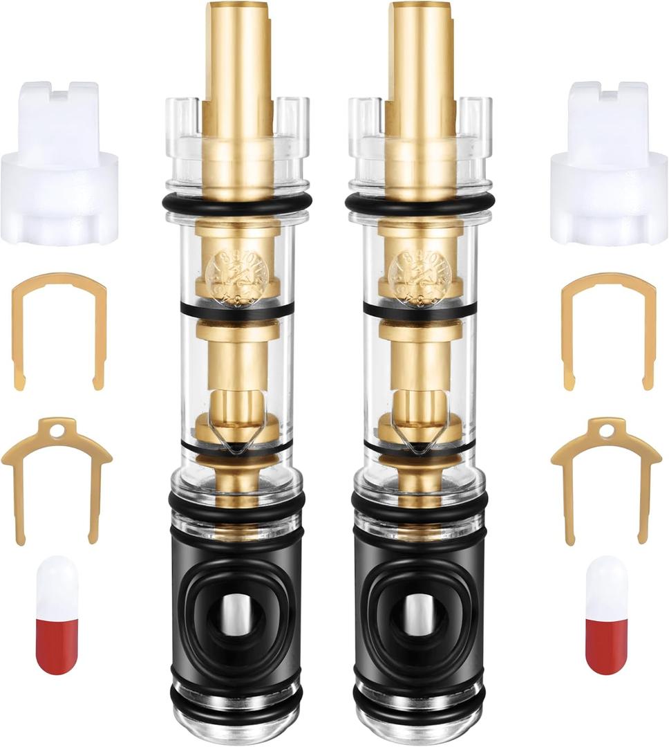 Fluronic 2 Pack 1225 Replacement Cartridge Compatible with Moen Single Handle Faucet/Showers, Dual Seal 1225/1225B Shower Cartridge Replacement Fits Bathroom Shower and Kitchen Sink Faucet Cartridge