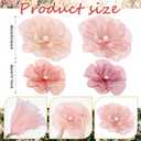 4 Pcs Giant 3D Large Flower Decorations, Different Pink