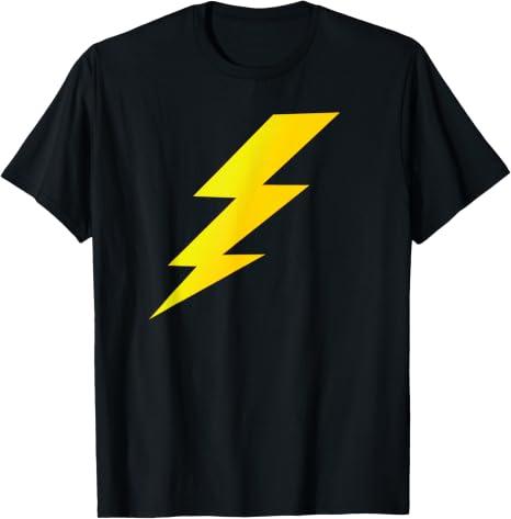 Lightning / Zeus Greek God No-Fuss, Easy Halloween Costume T-Shirt, Black, 4XL