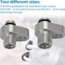 AC Compressor Adapter Fittings Compatible with Coyote Swap Ford 2007-2017, Fit 7/8" - 14 thread 3/4" - 16 thread, CNC Machined