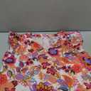 Floral Print V-Neck Flutter Sleeve Shirt, L