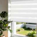 Cordless Zebra Blinds Window Blind Zebra Shade Blinds for Windows Roller Sheer Shades Privacy Light Filtering Shades for Home Kitchen Bathroom (Width 26'' X Height 72'' White)