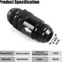 AN10 One Way Non Return Check Valve 10AN to AN10 Male Flare Inline Fitting Aluminum Black 2PCS