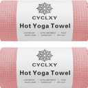 2 Pack Hot Yoga Towels,Yoga Towels for Hot Yoga Non Slip,Microfiber Super-Absorbent Yoga Mats Towel, Pilates,Bikram,Yoga Gear, Lint Free Long Bath Towels,Waffle Bath Towels for Bathroom (72.00" x 26.50")