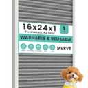 16x24x1 Reusable HVAC Furnace Air Filter, Washable Electrostatic Furnace Filter, MERV 8, Lasts a Lifetime, Breathe Fresher, Home And Office (Actual Size: 15.67x23.74x0.8 Inch)