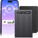 AI Voice Recorder, Note Voice Recorder Free Transcribe & Summarize with App Control, Support 152 Languages, 64GB Memory, Audio Recorder for Lectures, Meetings, Calls, Black