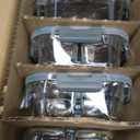 VERONES 5 Pack Glass Meal Prep Containers 3 Compartment Set, 36OZ Airtight Glass Lunch Containers, Glass Food Storage Containers with Lids, for Microwave, Oven, Freezer & Dishwasher Friendly,Grey