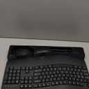 Wireless Keyboard and Mouse Combo, 2.4G Full Size Wave Keys Ergonomic Keyboard with Wrist Rest and 3-Level DPI Adjustable Wireless Ergonomic Mouse for Windows, Mac OS Desktop/Laptop/PC(Graphite)