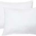 iMaylex Soft 100% Egyptian Cotton Zipper Pillow Case, Cozy and Lightweight Pillowcase, Set of 2, White, Standard, 20" x 26"