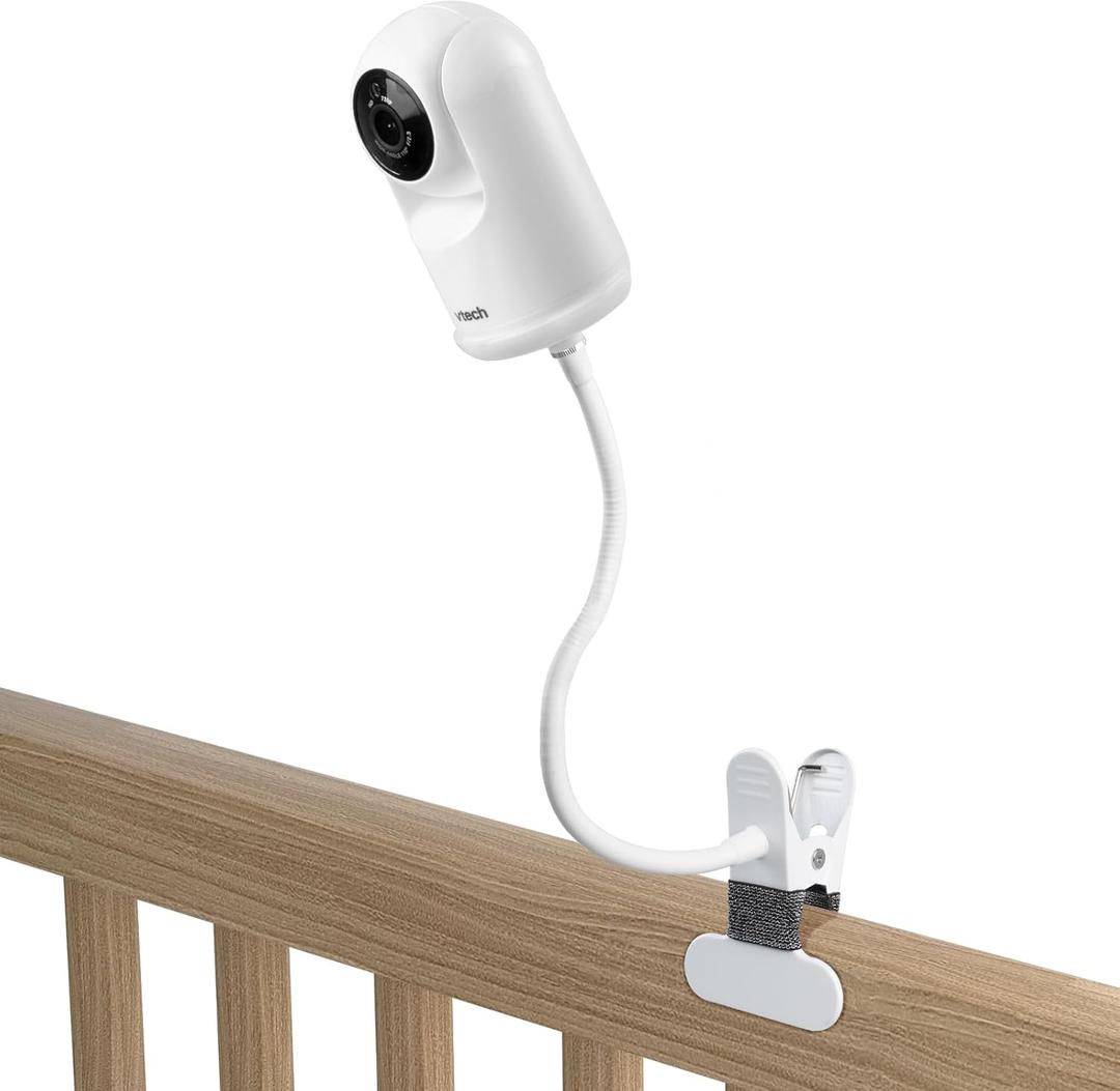 Clamp Baby Monitor Mount for VTech Advanced HQ Max Baby Monitor Camera (White)