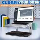 Portable Laptop Stand for Desk  Ergonomic, Sturdy Aluminium Laptop Riser for Desk with Anti-Slip Bottom, Compatible for 10-15.6 Notebook - Improved Cooling, Comfort, Productivity, and Posture