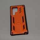 FNTCASE for Samsung Galaxy S23-Ultra Case: Military Grade Drop Proof Protection Mobile Cover with Kickstand | Matte Textured Rugged Shockproof TPU | Protective Sturdy Phone Case - Orange