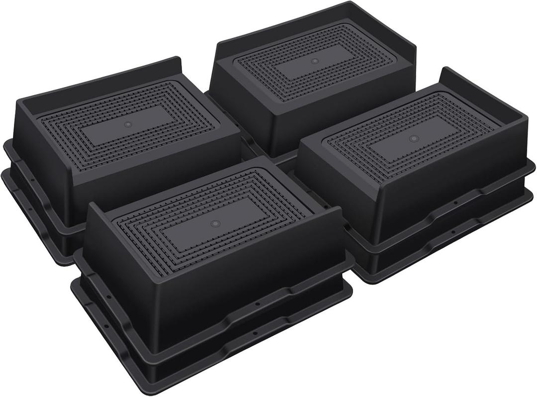 Bed Risers 2 Inch Heavy Duty,Oversized Couch Risers, Extra Wide Furniture Risers for Sofa Table Desk Headboard Chair Lifting,Rectangle Risering Blocks Support 6000 lbs(8 Pack Black)