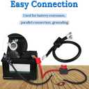WATERWICH Negative Battery Cable Wire 2 AWG 2-Gauge 20 Inches with 2 hot melt adhesives Pure Copper Perfect Connection for Ship Boat Small Yacht RV Camper Truck Car Vehicle