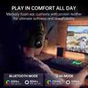 EKSA 2.4GHz Wireless Gaming Headset for PS5,PC,PS4,Switch,Mobile,Mac, Bluetooth Gaming Headphones with Microphone, RGB, 30ms Latency, 50H Battery, USB & Type-C Ultra, Wired Gaming Headset for Computer