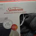 Sunbeam Microplush Queen Electric Heated Blanket with Preheat Feature Two Digital Controller 10-Heat Settings Auto Shut-Off , UL Certified for Safety, Legion Blue, King