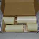 Outdoor 4pcs Flameless Waterproof Candles with Handy Remote Control, Cycle Timer Battery Operated Candle Grease Effect LED Flickering Pillar Plastic Long Lasting (Ivory, 3" x4" 5" 6" 7")