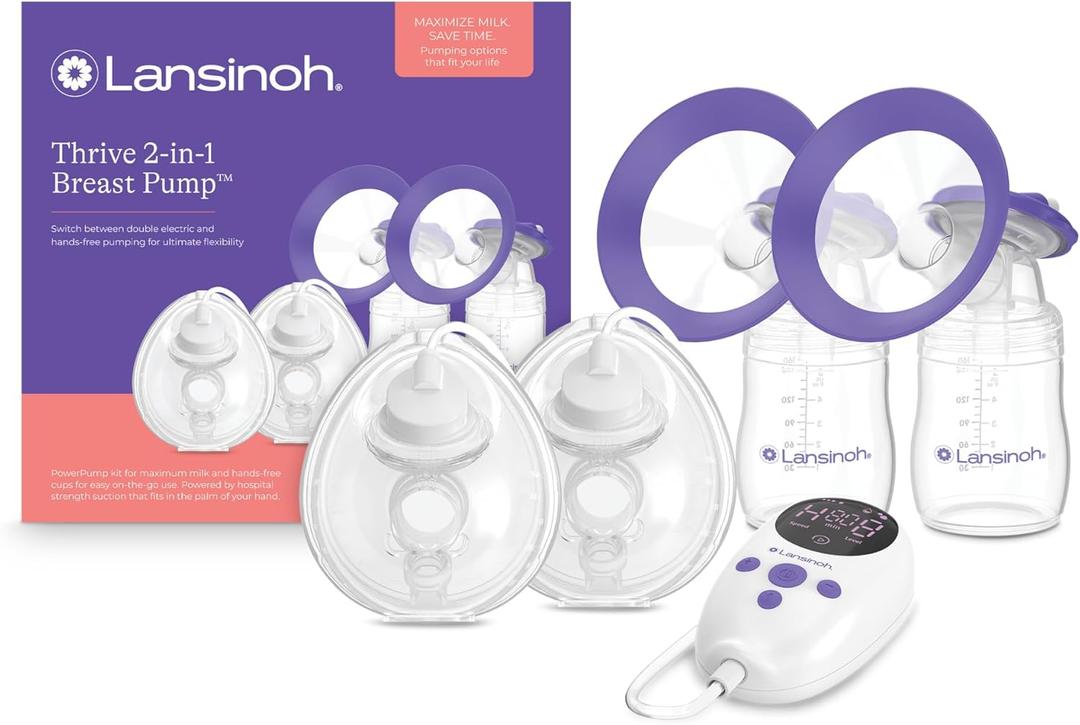 Thrive 2-in-1 Breast Pump - The Freedom of a Wearable Plus The Power of a Hospital-Strength PumpAll in one Sleek, Portable Design (Model P3)