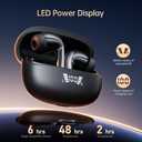 True Wireless Stereo Earbuds S43A, Bluetooth 5.3, Active Noise Cancellation & Environmental Noise Cancellation, 13mm Speakers, LED Power Display, Smart Touch Control, Auto Pairing