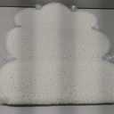 SlipX Solutions Cloud Shaped Non-Slip Bathtub & Shower Mat 17 x 29, Soft Loofah Cushioning for Sensitive Feet, Built-in Product Protection, Machine Washable, White