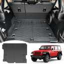 Cargo Mat Compatible with 2018-2025 Jeep Wrangler JL Unlimited 4 Door 4X4, Cargo Liner Rear All-Weather Protection Trunk Liner for 2024 Jeep Wrangler JL/JLU Accessories