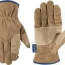 Wells Lamont Mens HydraHyde Leather Work Gloves, Water-Resistant Split Cowhide, Reinforced Palm for Ranching, Fencing, and Construction