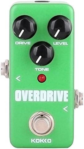 Guitar Mini Effects Pedal Over Drive - Warm and Natural Tube Overdrive Effect Sound Processor Portable Accessory for Guitar and Bass, Exclude Power Adapter Green - FOD3