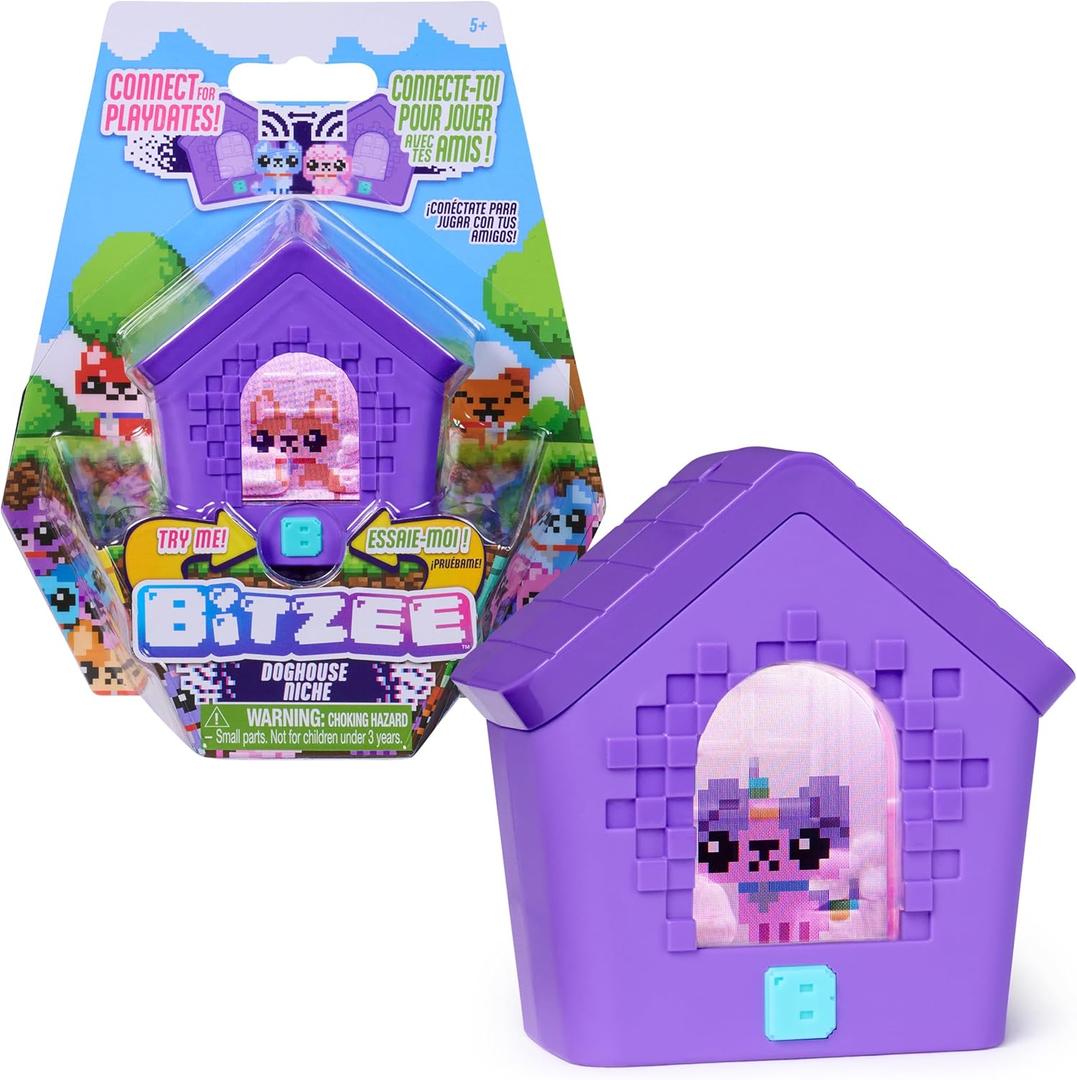 BITZEE, Doghouse Interactive Toy with 15 Puppies Inside, 3D Playroom, Reacts to Touch, Digital Pet Kids Toys for Girls & Boys Ages 5 and up